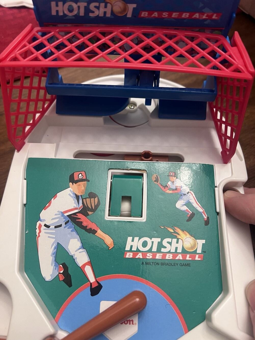Vintage Milton Bradley Hot Shot Baseball Travel Game With Box Tested Works - Picture 4 of 7
